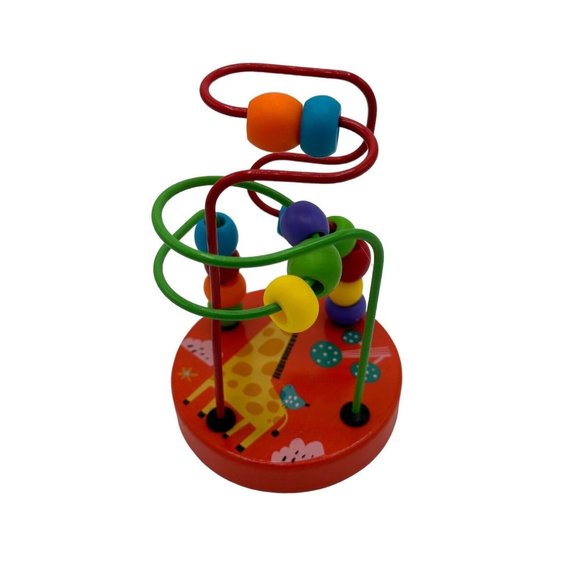 Nuby Coloful Mini Wooden‎ Bead Maze Roller Coaster- Early Educational Toy - Picture 1 of 5